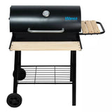 Wansa Wooden Charcoal Grill with Side Shelves, LX100212 – Black