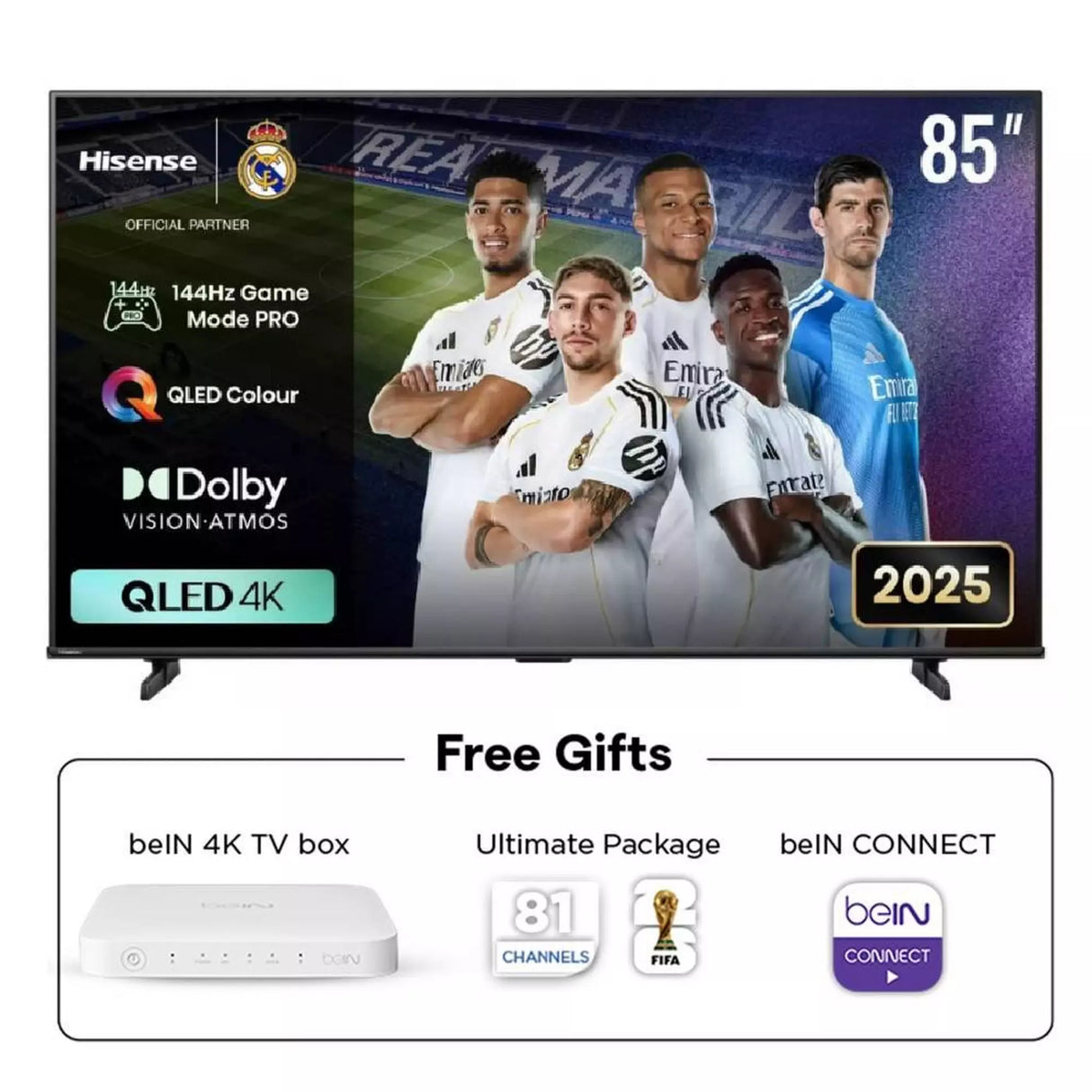 Hisense 85-inch QLED 4K Smart TV 144Hz, 85Q71Q