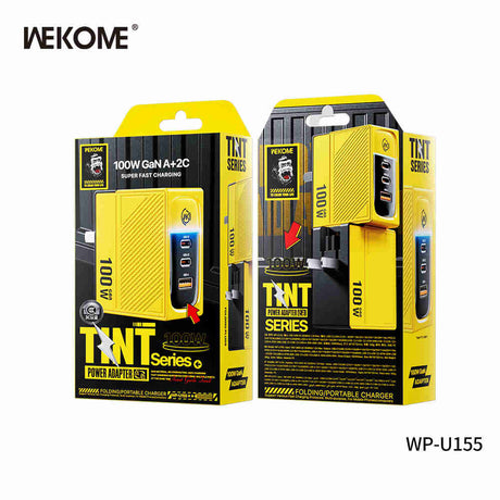 WEKOME WP-U155 Charger GaN 100W 1A+2C (UK) - Yellow