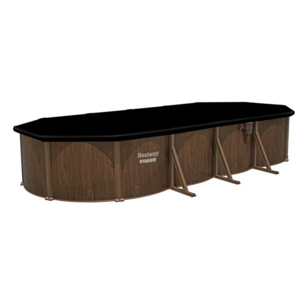 BESTWAY 7.32m x 3.66m x 1.32m Oval Pool Set (One Pool, Sand Filter Pump(220-240V),Skimmer,Safety Ladder,Cover,Ground Cloth,ChemConnect Dispenser,Delivered on Pallet)  561CW (Installation Not Included)