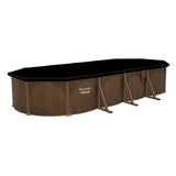 BESTWAY 7.32m x 3.66m x 1.32m Oval Pool Set (One Pool, Sand Filter Pump(220-240V),Skimmer,Safety Ladder,Cover,Ground Cloth,ChemConnect Dispenser,Delivered on Pallet)  561CW (Installation Not Included)