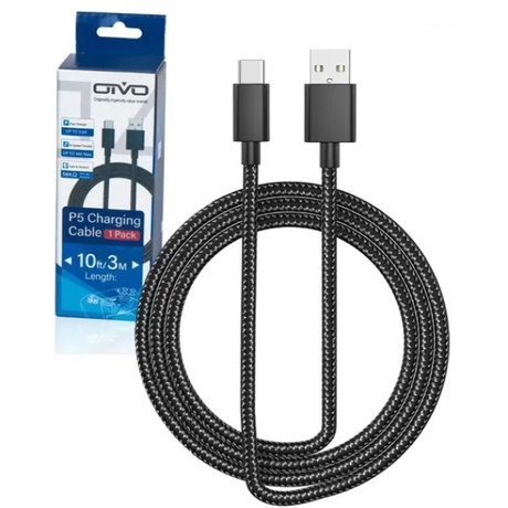 OIVO Charging Cable 3m For PlayStation 5 - Black