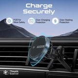 Promate 15W ActiveCool Cradleless Qi2 Certified Wireless Smartphone Charger Mount - Black