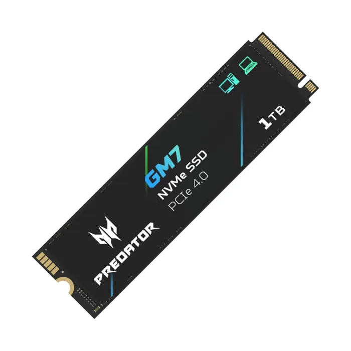 Acer Predator GM7 PcIe Gen4 x4 M.2 Read Speed Up to 7400MB/s SSD - 1TB