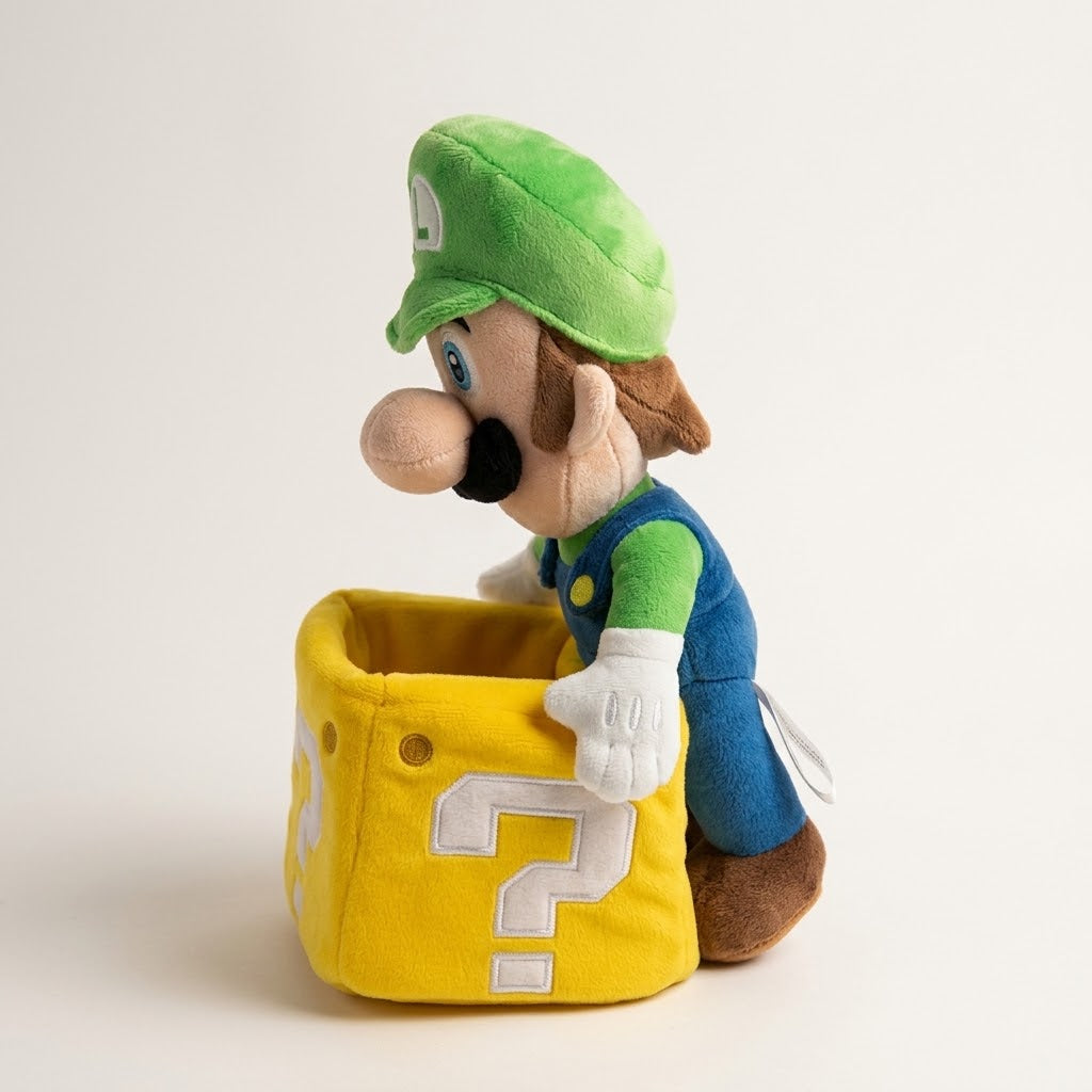 Mario Plush LUIGI WITH COIN BOX 25 cm - 813558
