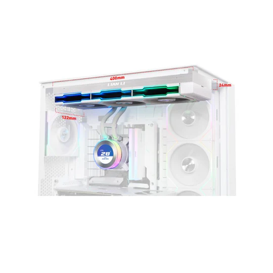 LIAN LI Hydro-Shift II LCD-C 360TL Liquid CPU Cooler with TL Wireless Fans, 2.1" IPS LCD Screen