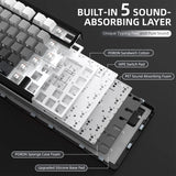 لوحة مفاتيح ميكانيكية ATTACK SHARK X85 بتصميم 75% مع اتصال Tri-Mode وتركيب Gasket-Mounted - Gradient Black White Jade Switch