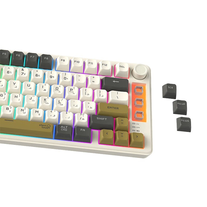 لوحة مفاتيح تويستد مايندز إمبيريوم برو سيريس لاسلكية غشائية بحجم 75% (تخطيط إنجليزي / عربي)