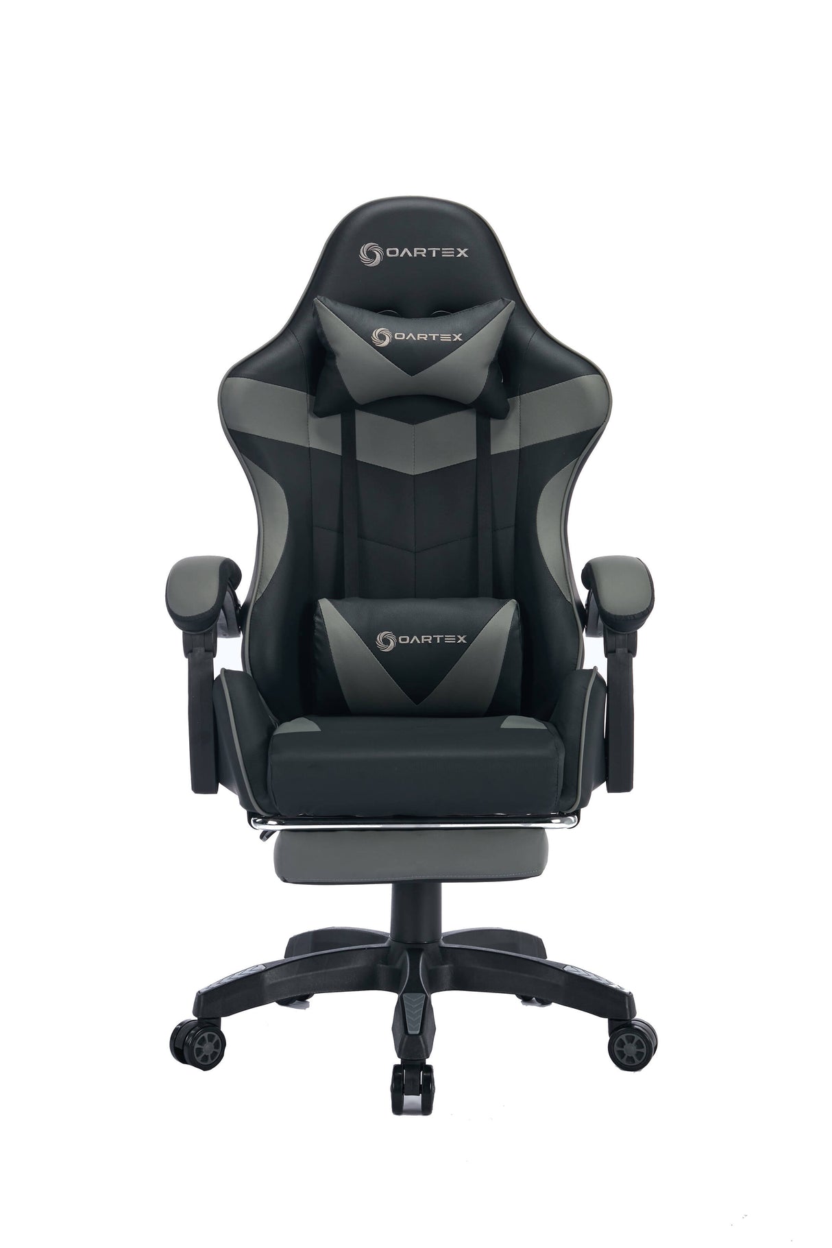 Oartex Gaming Chair with Foot Rest- Black & Grey ( Installation not included )