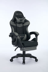 Oartex Gaming Chair with Foot Rest- Black & Grey ( Installation not included )