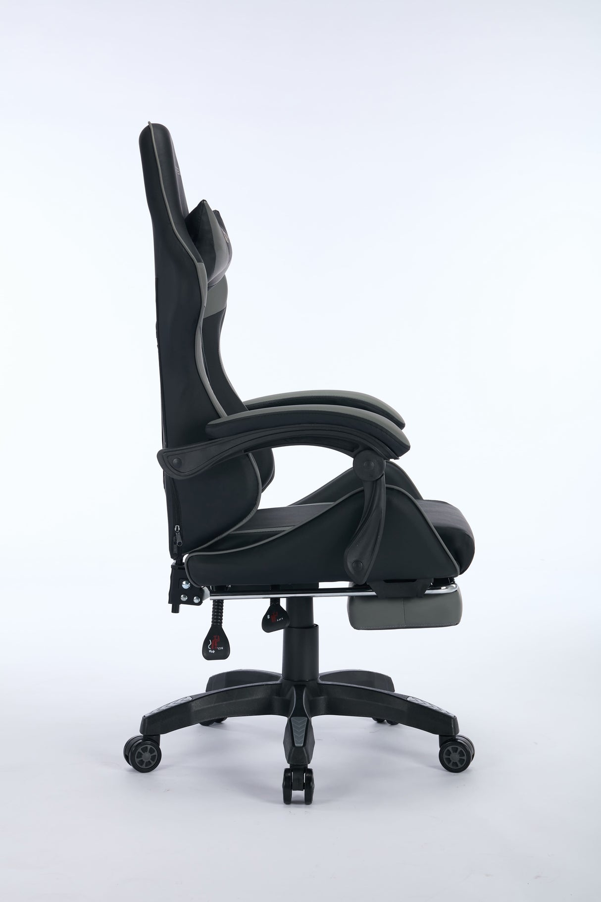 Oartex Gaming Chair with Foot Rest- Black & Grey ( Installation not included )