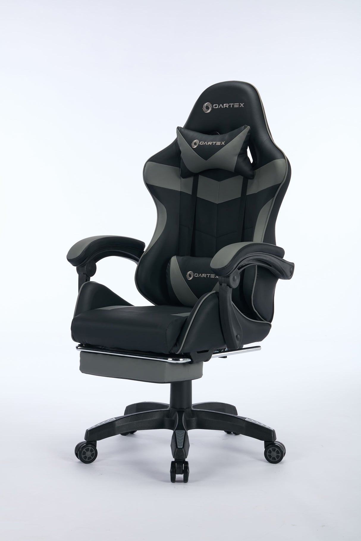 Oartex Gaming Chair with Foot Rest- Black & Grey ( Installation not included )