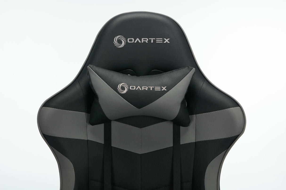 Oartex Gaming Chair with Foot Rest- Black & Grey ( Installation not included )