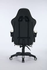 Oartex Gaming Chair with Foot Rest- Black & White ( Installation not included )