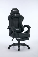 Oartex Gaming Chair with Foot Rest - Black ( Installation not included )