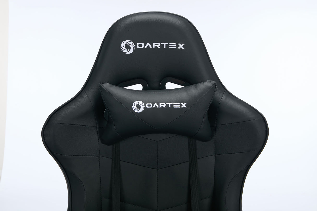 Oartex Gaming Chair with Foot Rest - Black ( Installation not included )