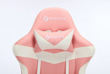 Oartex Gaming Chair with Foot Rest - Pink & White ( Installation not included )