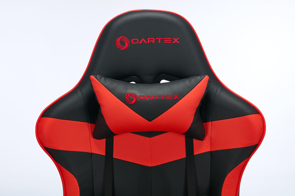 Oartex Gaming Chair with Foot Rest - Black & Red ( Installation not included )