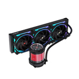 Alseye W360-V-B 360mm AIO Liquid Coolers, 350W TDP low noise ARGB pump with 2.1 inch screen - Black
