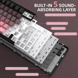 ATTACK SHARK X85 Tri-Mode 75% Gasket mounted Mechanical Keyboard - BlackBerry White Jade switch