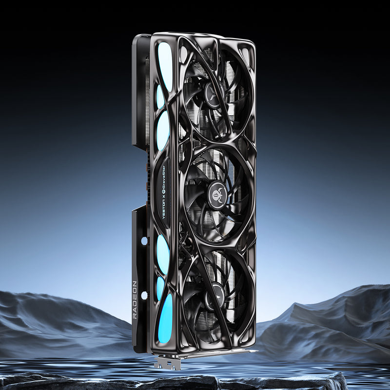 كرت الشاشة Yeston x GravaStar AMD RADEON RX 9070 XT Mercury Nova OC