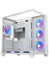 Alseye Vision Ultra W ATX Mid Tower Case with 4 ARGB Fans - White
