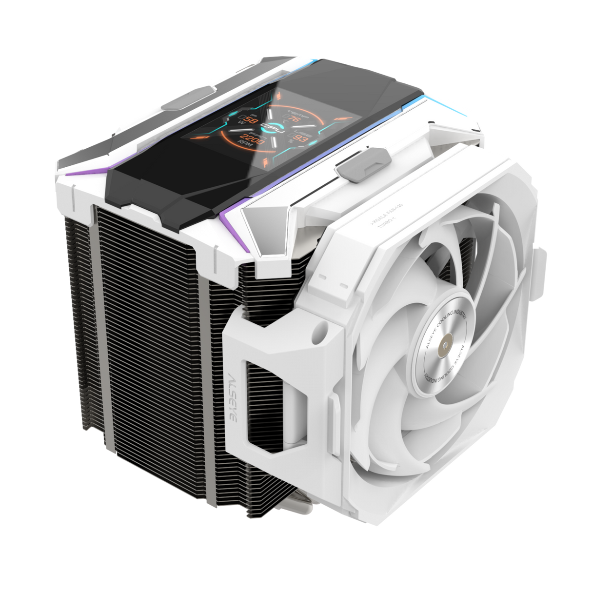 Alseye i600 Pro-B Air Fan Cooler 300W TDP with 2.83 inch screen - White