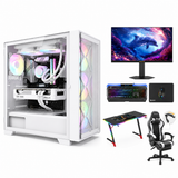 Custom Gaming PC Bundle Ryzen 7 7800X3D, RTX 5060 Ti 16GB, 16GB DDR5 6000MHz, 1TB NVMe, With Sades 24.5'' 2K QHD Monitor, Gamax Gaming Chair, Gamax D2501 Gaming Table & Sades Gaming Combo