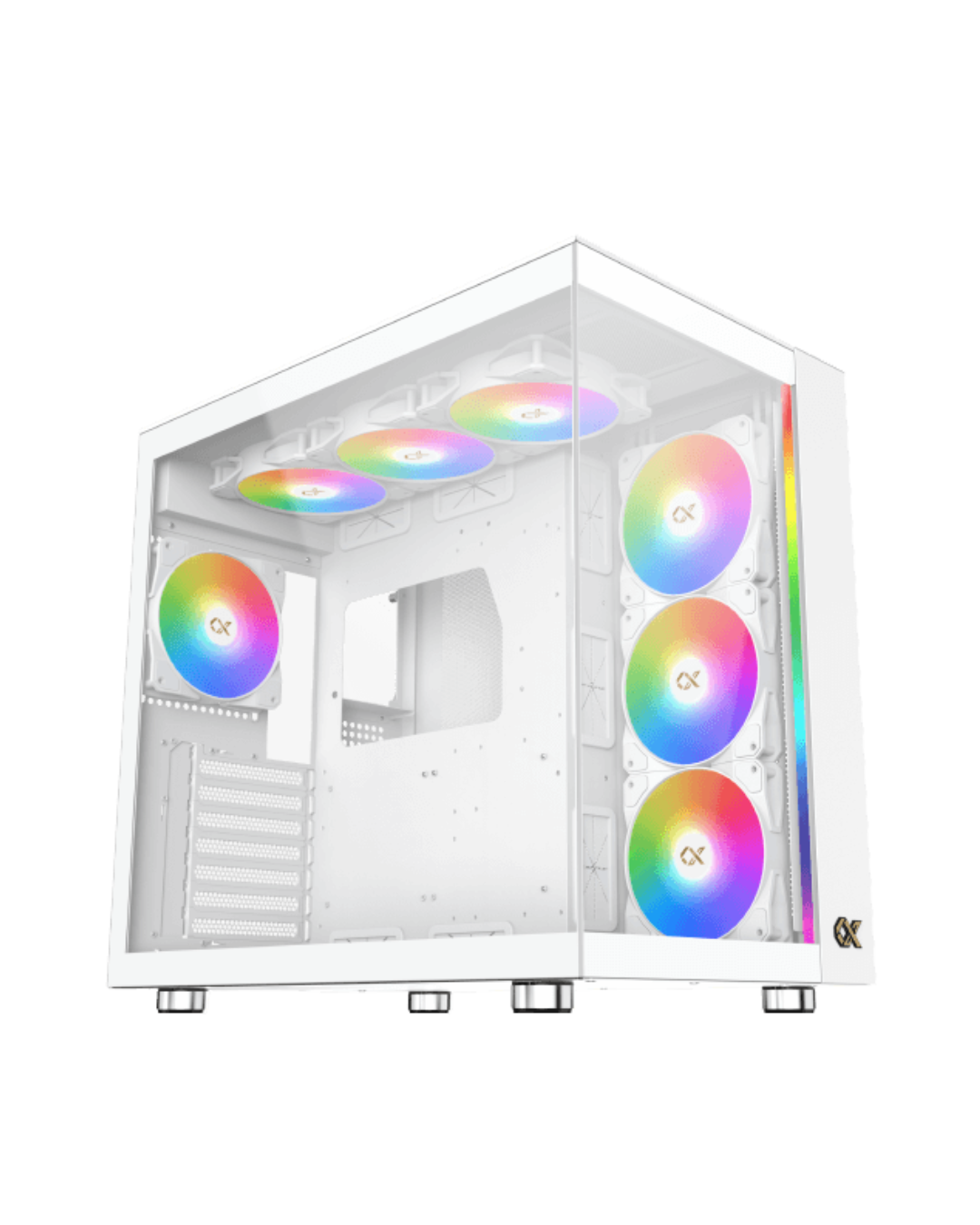 كيس كمبيوتر XIGMATEK AQUA ULTRA AIR ARCTIC ARGB ATX – أبيض
