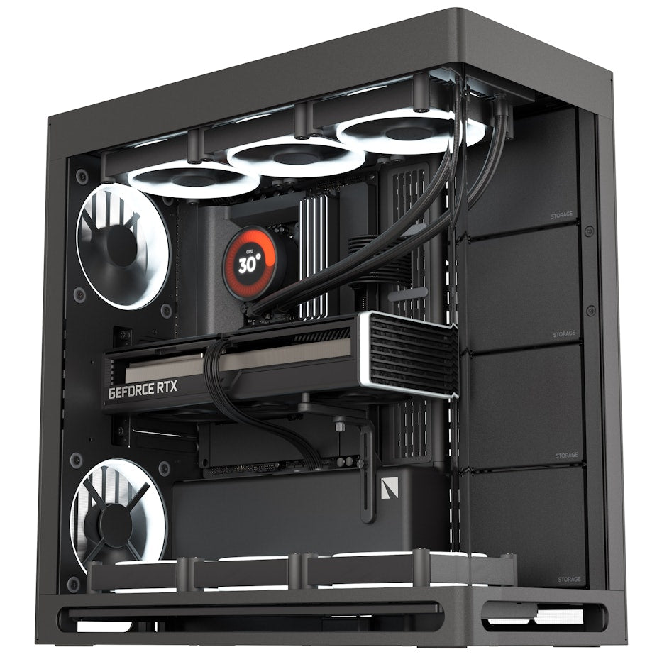 HAVN HS 420 BASE EDITION Mid Tower Gaming Case - Black