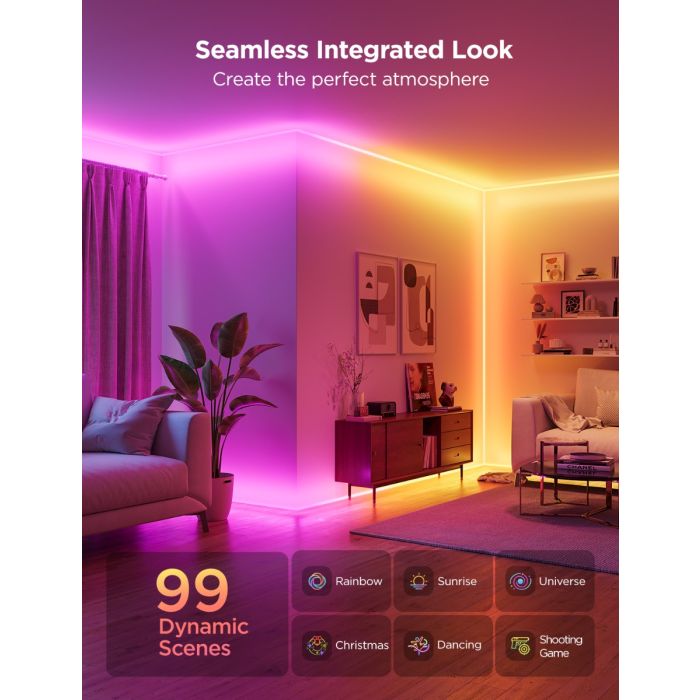 Govee 5M Neon Rope Light for Wall Lining - H66412D1