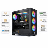 Custom Gaming PC AMD Ryzen 7 9700X, RTX 5070 12GB, 32GB DDR5 6400MHz, 1TB NVMe, Windows 11 Pro