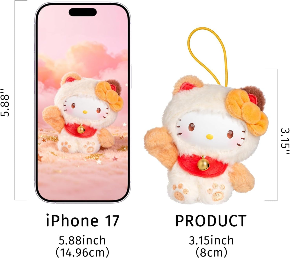 Hello Kitty Style Meow Blessing Series Plush Relaxing Toy Mi - 3.15 inch (Blind Box) selling per piece - 25MR-018
