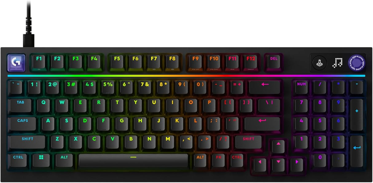 لوحة مفاتيح الألعاب الميكانيكية السلكية  لوجيتك G316 X 98%  بمفاتيح لمسية وتصميم أمريكي - أسود