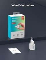 RAVPower RP-PC1055 Mini PD20W  GaN type C Charger White - RP-PC1055W