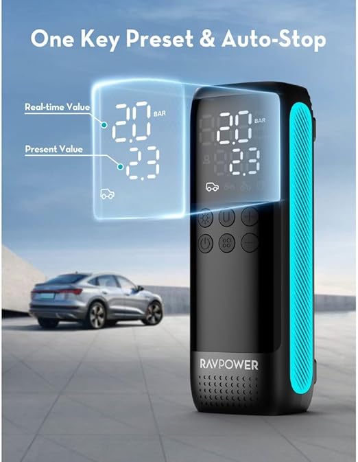 RAVPower RP-PC1084Pro Smart Car Tire Inflator - RP-PC1084Pro