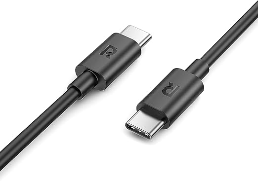RAVPower RP-CB068 2m Type-C to Tyep-C Cable TPE Black  - RP-CB068
