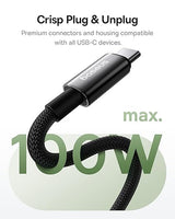 كابل Baseus Tungsten Gold الشحن المغناطيسي USB-C إلى USB-C 100 واط 1 متر - أسود
