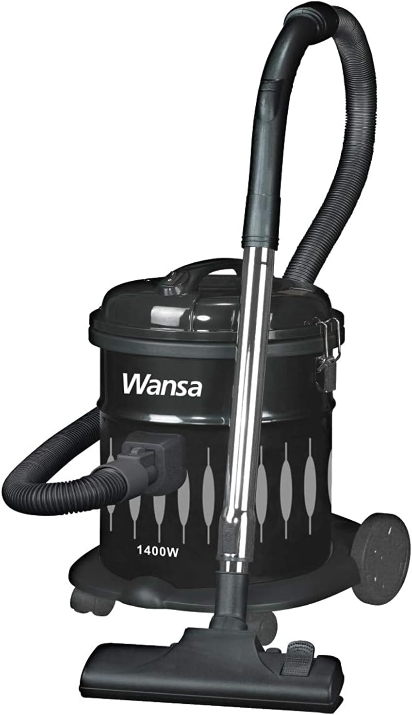 Wansa Drum Vacuum Cleaner, 1400W, 15 Liters, ZL14-04T - Black