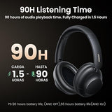 UGREEN HiTune Max5 Hybrid Active Noise-Cancelling Headphones Black HP202 HP202-25255