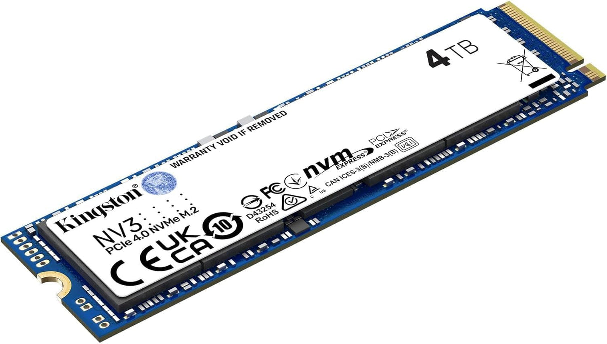 كينغستون NV3 بسعة 4 تيرابايت – SSD داخلي M.2 2280 NVMe PCIe 4.0 x4