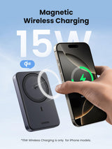 UGREEN 10000mAh 30W Magnetic Wireless Qi2 15w Power Bank (Space Gray)