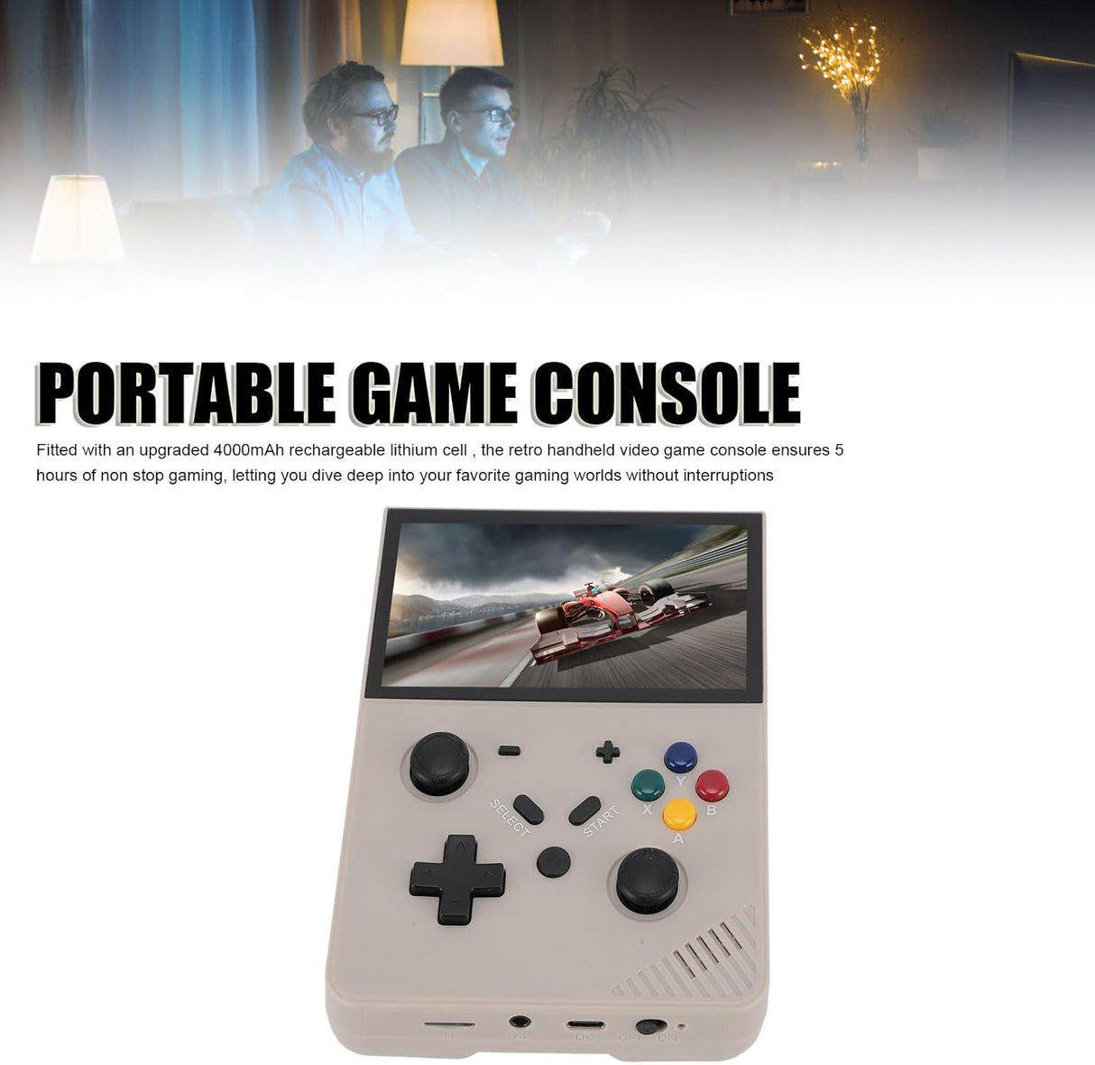 SJGAM Retro وحدة تحكم ألعاب الفيديو المحمولة  R43 PRO بشاشة 4.3 بوصة 4K ومشغل فيديو محمول للجيب بسعة 64 جيجابايت