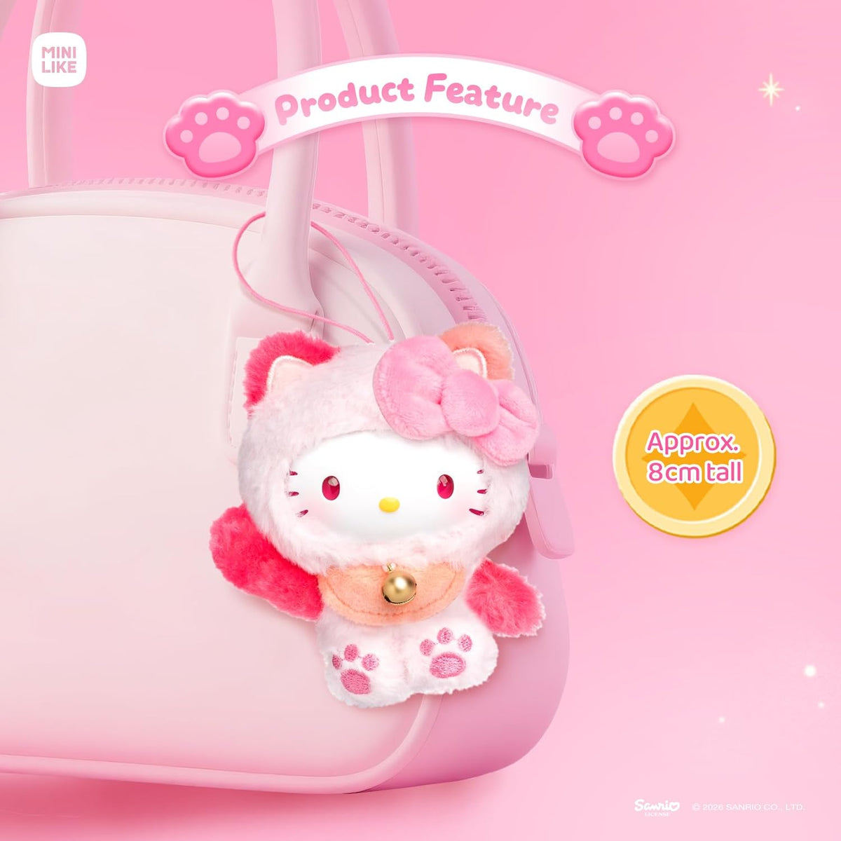 Hello Kitty Style Meow Blessing Series Plush Relaxing Toy Mi - 3.15 inch (Blind Box) selling per piece - 25MR-018