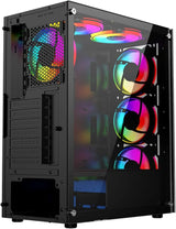 Gaming Bundle PC i5-13400F ,RTX 4060, 16GB RAM With Monitor Sades NC-Pelagia SC-CJ04F24B, 24" FHD 1920x1080, 200Hz, 0.5ms, HDMI 2.1, VA, Curved & Battle Ram Combo (Mouse + Mousepad & Keyboard)