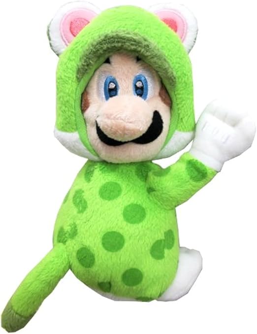 Mario Plush CAT LUIGI PLUSH WITH MAGNETS 19 cm