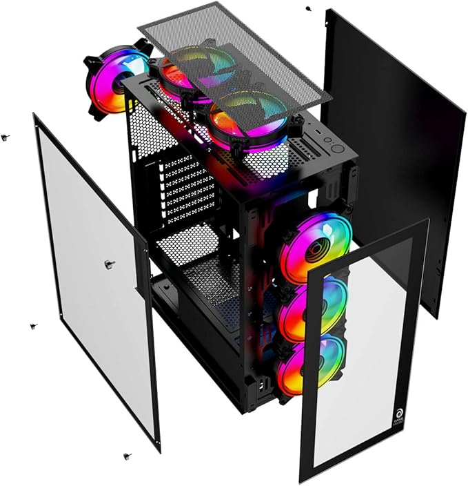 Gaming Bundle PC i5-13400F ,RTX 4060, 16GB RAM With Monitor Sades NC-Pelagia SC-CJ04F24B, 24" FHD 1920x1080, 200Hz, 0.5ms, HDMI 2.1, VA, Curved & Battle Ram Combo (Mouse + Mousepad & Keyboard)