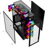 Gaming Bundle PC i5-13400F ,RTX 4060, 16GB RAM With Monitor Sades NC-Pelagia SC-CJ04F24B, 24" FHD 1920x1080, 200Hz, 0.5ms, HDMI 2.1, VA, Curved & Battle Ram Combo (Mouse + Mousepad & Keyboard)