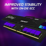 Kingston KF564C32BBEAK2-64 FURY Beast RGB 64GB (2x32GB) 6400MT/s DDR5 CL32 Desktop Memory - Black
