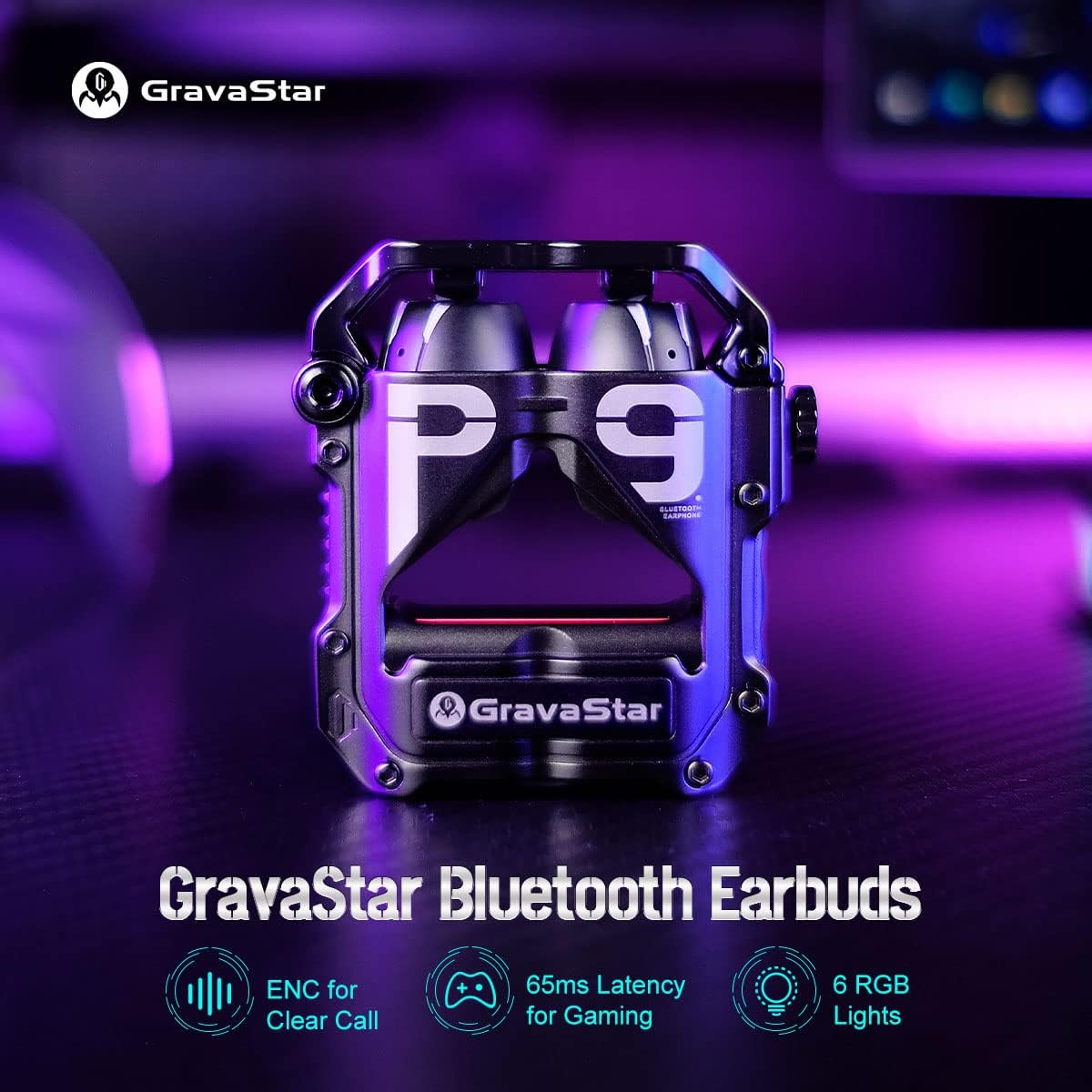Gravastar Sirius Pro P9 TWS Earbuds - Matt Black Level Up